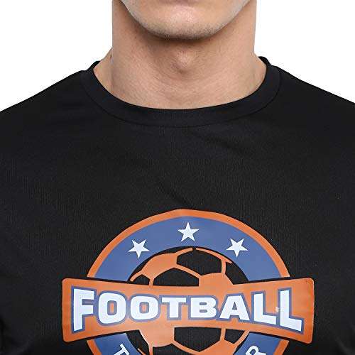 Nivia Nitro-5 Printed T-Shirt for Men (Black,XS) 5