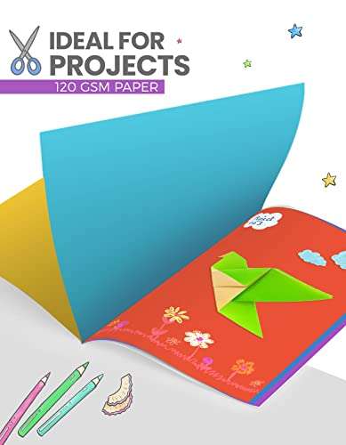 Scrapbooks for Kids | A4 Size Scrapbook | 32 Pages | Colorful Scrapbook Paper for Birthday, School, | Set of 12 Scrapbooking Books 3