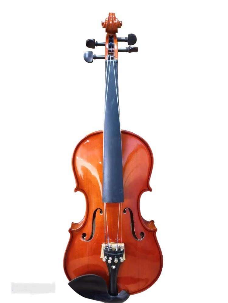 LIVYU LIFE Violins Full Size 4/4 Solid Spruce, Solid Maple Back & Sides, Neck Solid Maple, Ebony Pegs, Chinrest & Tailpiece with Brazil Wood Bow, Rosin, Triangle Foam Case (Full, Redish Glossy) 1