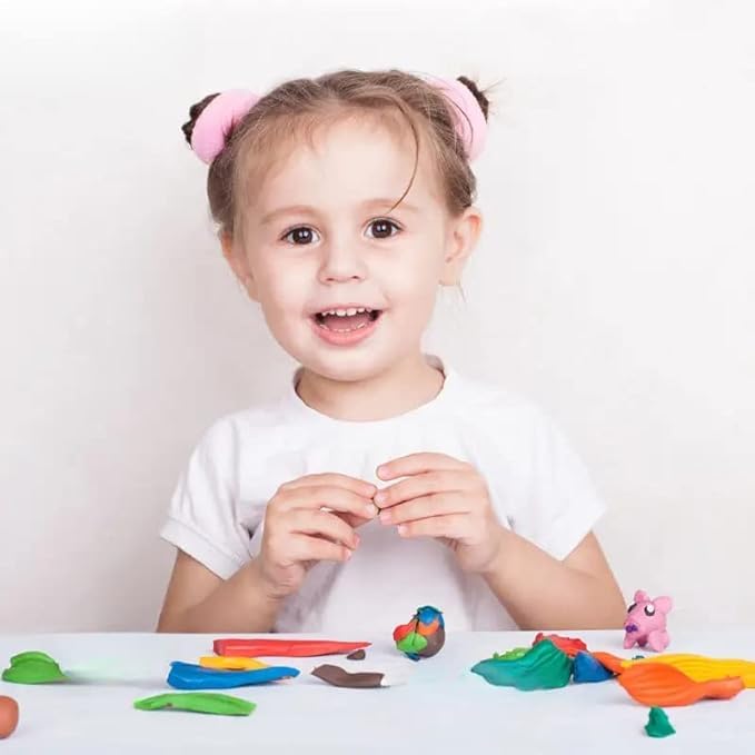 (SWAMPY) Super Light DIY Clay,Twelve Shades Ultra Light Molding Magic Clay, Creative Art Dry Crafts, Gift for Kids (Set of 12pcs) 4