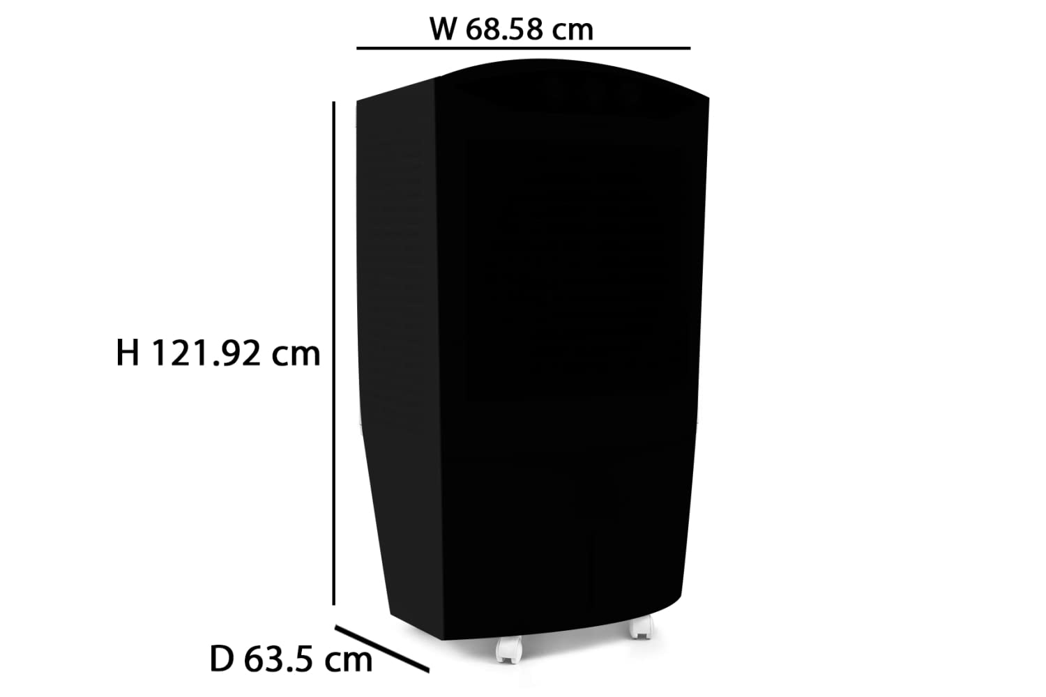 The Furnishing Tree Air Cooler Cover compatible for USHA ZX CD 908 90 Ltr Desert Cooler, Ployester, Black 5