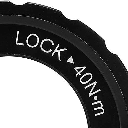 Pwshymi Centerlock Rotor Lockring, Bike Brake Rotors, Disc Center Cover Bike Centerlock Lockring Cover Disc Brake Hub Disc Rotor Lock Ring 9/12/15mm Black for Road Bike Mountain Bike 2