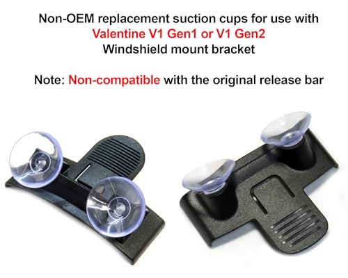 Ramtech 4 Pack Car Windshield Adhesive Suction Cups Replacement Kit for Valentine One V1 Gen1 and V1 Gen2 Radar Laser Detector Mount, SCV1 2