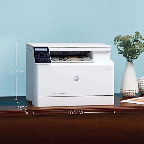 HP Color Laserjet Pro M182nw Wireless All-in-One Laser Printer, Remote Mobile Print, Auto-On/Auto-Off Function, 17 ppm, 150-Sheet, 600 x 600 dpi, Works with Alexa, Bundle with JAWFOAL Printer Cable 4