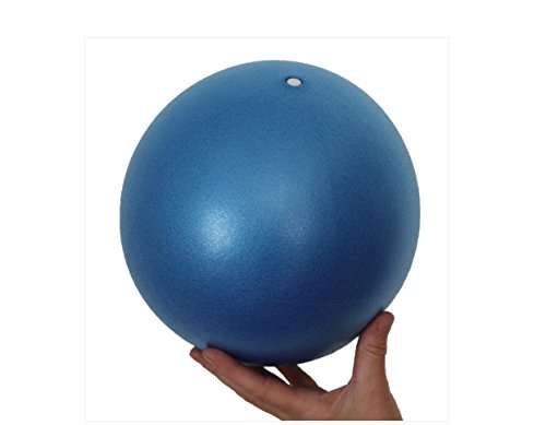 Mini Yoga Ball - Mini Exercise Ball - Flexible, Soft Ball - Thighs and Core Training, Pilates, Barre - Bender, Stability and Balance Exercise - Physical Therapy - 9 Inch with Inflatable Straw (Blue) 1