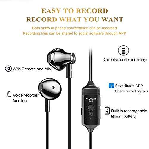 Waytronic Cellphone Call Recorder Headphone for iPhone Incoming Outgoing Calls Phone Conversation Recording 3