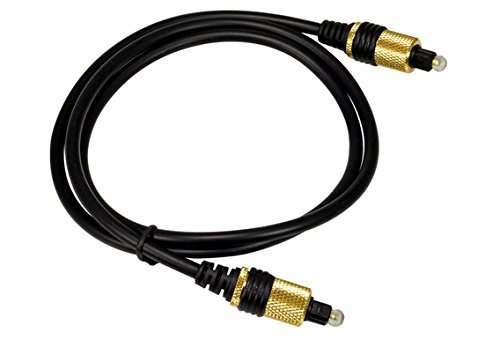 CABLESETC Digital Optical Audio Toslink Cable 1.5 meter | 24K Gold Plated Connectors | Optic Fiber Wire | Compatible with Home Theatres (7.1), Xbox, PS5, soundbars Blu-ray players Gaming Consoles 2