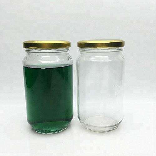 DCOR SHINEKitchen Storage Glass Jar with Rust Proof Air Tight Golden Cap, 400 GMS, Clear (2) 4