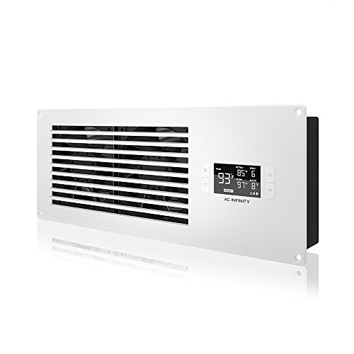 AC Infinity AIRFRAME T7-N White, High-Airflow Cooling Fan System 17", Intake Airflow, for AV Equipment Rooms, Closets, and Enclosures 1
