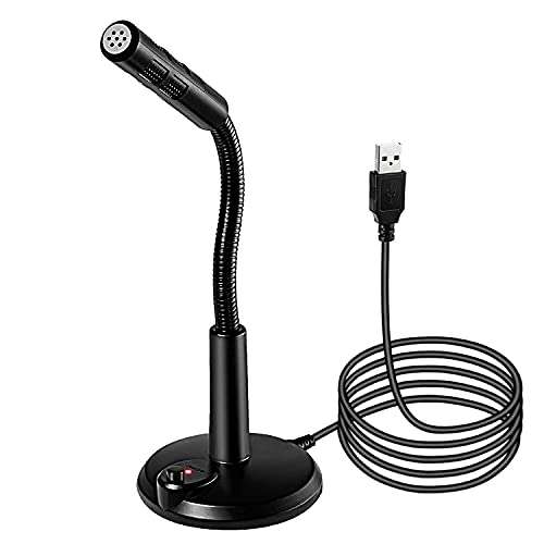 Auslese® USB Computer Microphone with Nosie Cancelling Mute/Unmute Button Plug&Play Condenser for PC/Mac/YouTube/Gaming/Streaming 1
