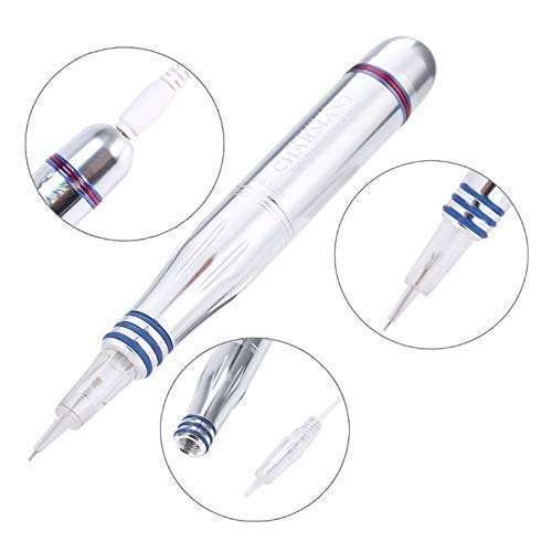 Aravli Silver Electric Digital Charmant 2 Permanent Makeup Machine Pen for Eyebrows Lips Body Tattoo Kits Cartridge Needles 2