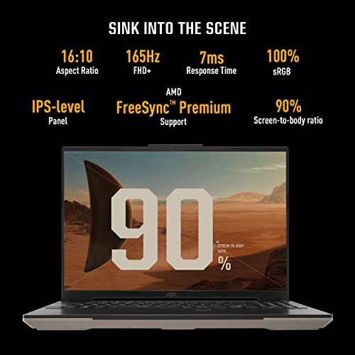 ASUS TUF Gaming A16 Advantage Edition (2023), AMD Ryzen 9 7940HS, 16" FHD+ 165Hz, 8GB Radeon RX 7600S, Gaming Laptop (16GB/1TB SSD/Win 11/Office 2021/Sandstorm/2.20 Kg) FA617XS-N3026WS 3