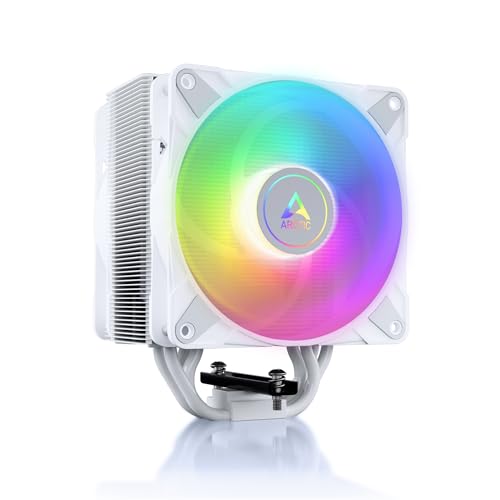 ARCTIC Freezer 36 A-RGB - Single-Tower CPU Cooler with Push-Pull, Two Pressure-optimised 120 mm P Fans and ARGB Lighting, Fluid Dynamic Bearing, 200–2000 RPM, 4 Heatpipes, incl. MX-6 Thermal Compound 1