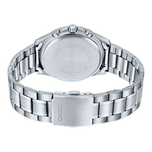 Casio Men Stainless Steel Analog Black Dial Watch-Mtp-E315Hsg-1Avif (A1775), Band Color-Silver 4