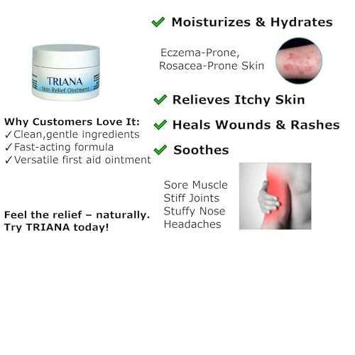 TRIANA Skin Balm 0.5 oz – Made in USA – Eczema-Prone, Rosacea-Prone, Dry, Rash, Itchy Face & Body - Liposomal Turmeric – Non-Staining, pH-Balanced – Safe for All Ages – Leaping Bunny Certified 4