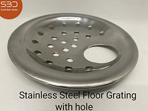 SBD Stainless Steel Chrome Finished Trap Floor Drain with Hole, Pack of 2 3