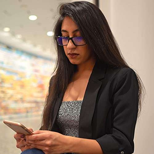 umizato Blue Blockers Glasses for Men Women - Hypoallergenic Eco-friendly Glasses for Light Sensitivity, Classic UV Light Glasses Blue Light Filters, Blue Light Glasses Gaming (TORONTO in Black) 5