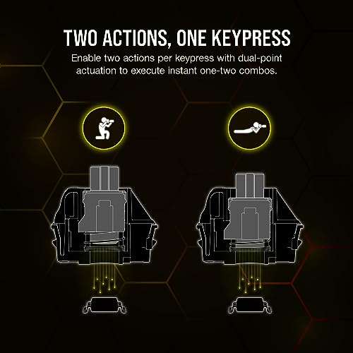 CORSAIR K70 MAX RGB Magnetic Mechanical Wired Gaming Keyboard – MGX Adjustable Switches, Simultaneous SOCD and Rapid Trigger, PBT Double-Shot Keycaps, Sound Dampening, 8000Hz Polling, QWERTY NA, Black 5