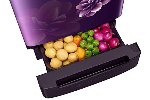 Samsung 189 L, 5 Star, Digital Inverter, Direct-Cool Single Door Refrigerator (RR21C2H25CR/HL, Red, Camellia Purple, Base Stand Drawer, 2023 Model) 5