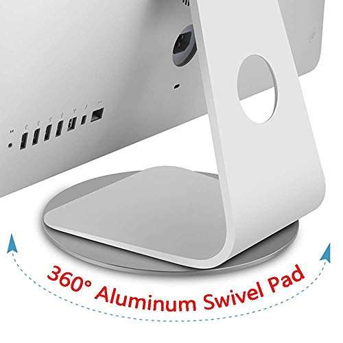 hokistudio 360° Aluminum Rotation Monitor Swivel Stand for Apple iMac All in one Computer Dock Laptop Screen Base Disply Rotating Mount 1