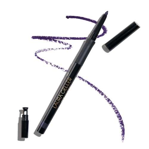 LAURA GELLER NEW YORK INKcredible Gel Eyeliner - Deep Purple - Waterproof Smudge-proof Eyeliner Pencil - Built in Sharpener 1