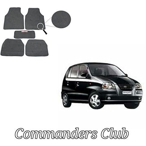 Commander Vinyl Car Floor Mat for Hyundai Santro Zing (Grey) - Set of 5 1