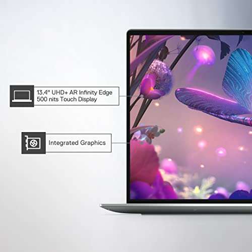 Dell XPS 9320 Laptop, Intel Core i5-1240P, 16GB, 512GB SSD, Win 11 + MSO'21, 13.4" (34.036Cms) UHD+ AR 500 nits Touch, 15 Month McAfee, Backlit KB + FPR, 1.24Kgs 3