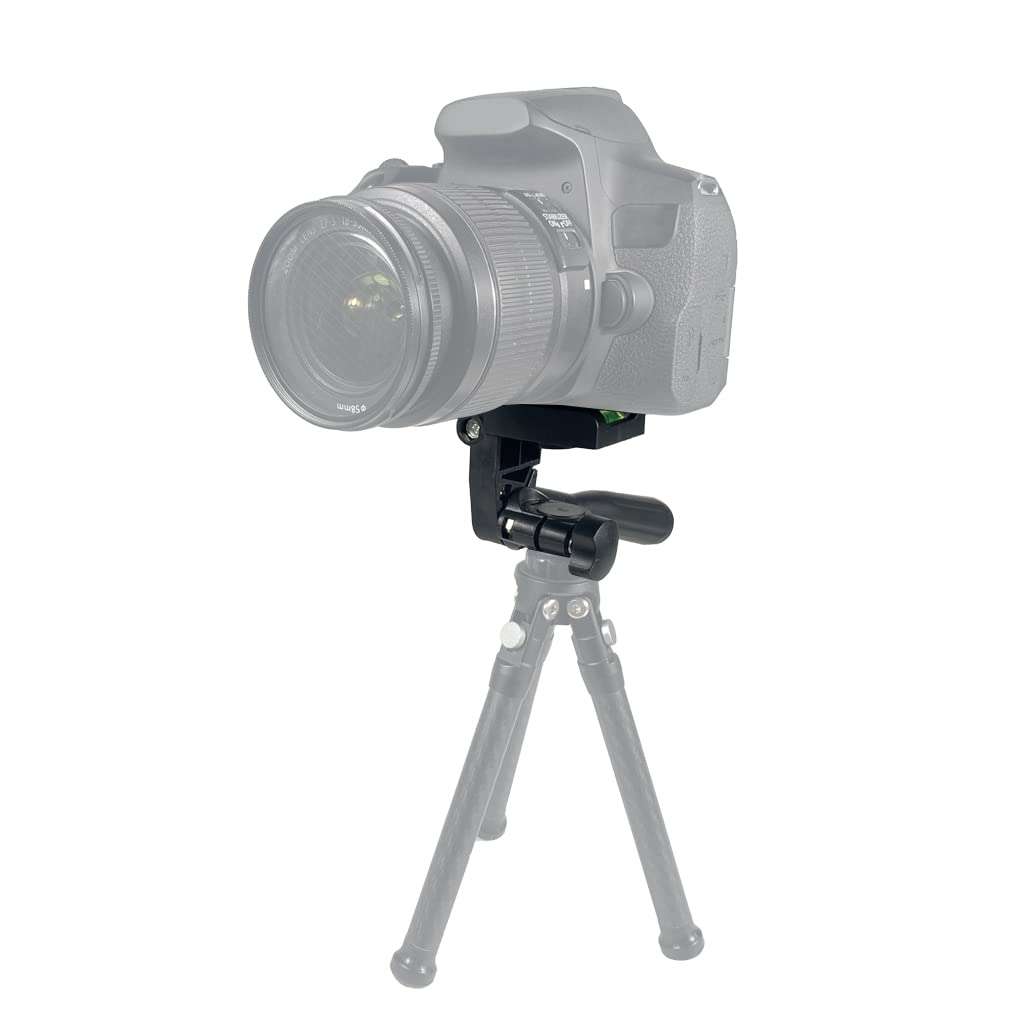 NovelGoal Level Rotating Bracket Plastic Meter Quick Release Plate Gimbal Mount for Tripod DSLR Camera Under 1kg (1/4 Screw) 4