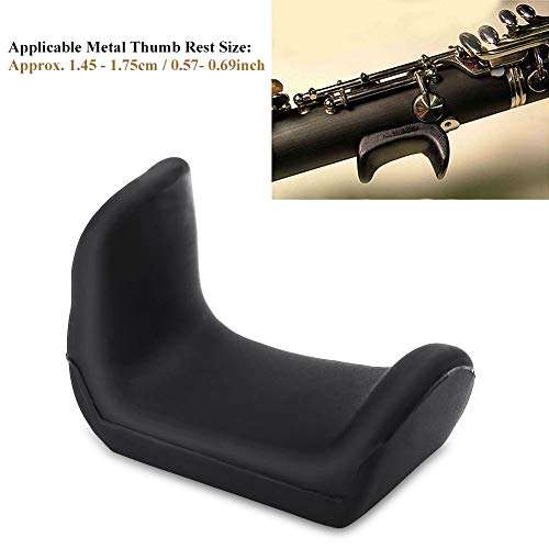 Rubber Clarinet Thumb Rest Cushion, Rubber Clarinet Thumb Rest Cushion Protector for Oboe Clarinet Instruments within 1.45-1.75cm(1.5mm) 4