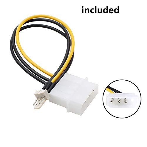 Delinx DC 12V 2A Power Adapter PC Fan Power Supply 3 pin 4pin Molex Cable Connector (12V 2A 4-pin Molex Female Connector) 4