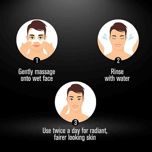 Garnier Men Turbo Bright Double Action Face Wash, Deep Cleansing Anti Pollution Face Wash with Charcoal and Vitamin C, Suitable for all Skin Types, 150g x2 (Pack of 2) 5