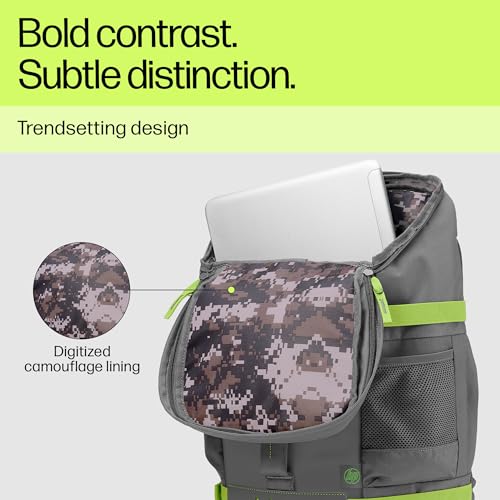 HP Odyssey Backpack for 15.6-inch Laptop (Grey/Green) 6