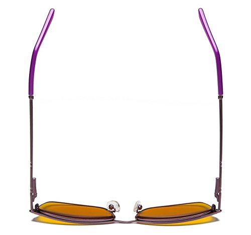 Cat-eye Half-rim Blue Light Blocking Computer Reading Glasses for Women (Purple, 1.50) 6