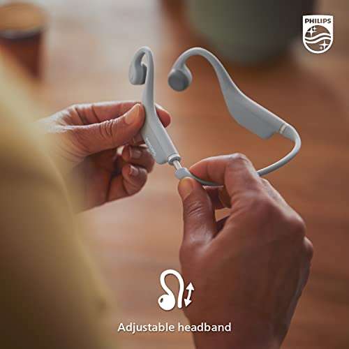 PHILIPS Kids Open-Ear Bone Conduction Bluetooth Headphones with Internal Microphone and Parental Controls, Gray, TAK4607GY 3