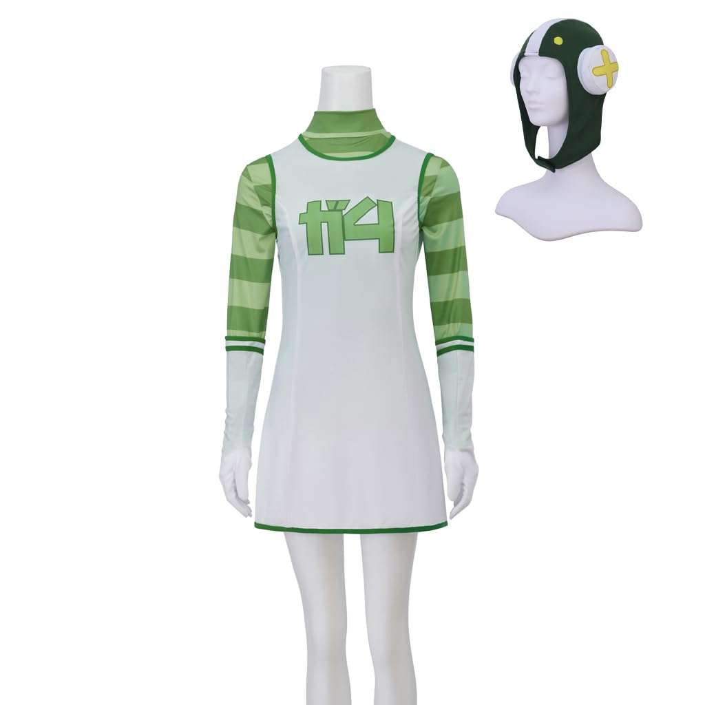 Willyacos Gum Jet Set Radio Cosplay Costume Dress Outfit Clothing with Gloves And Hat for Women Teen (L, Green) 3
