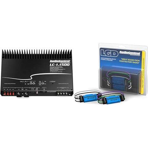AudioControl LC-1.1500 Mono Subwoofer Amplifier with 1 Pair AudioControl AC-LGD Load generating Device 1