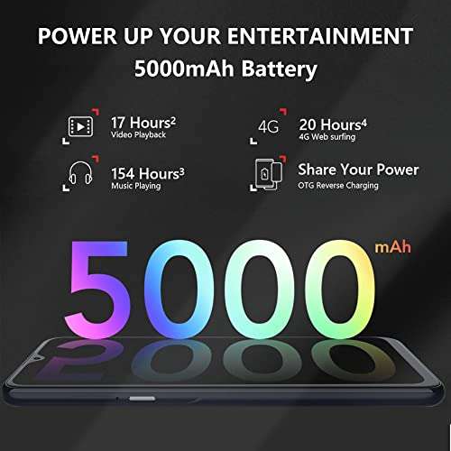 TCL 20 SE Android 11 Smartphone Unlocked Cell Phone 6.82” HD+ Display 4GB+128GB 5000mAh 48MP Quad Camera Dual Speakers Octa-Core US Verison 4G Compatible for AT&T T-Mobile (Nuit Black) 5