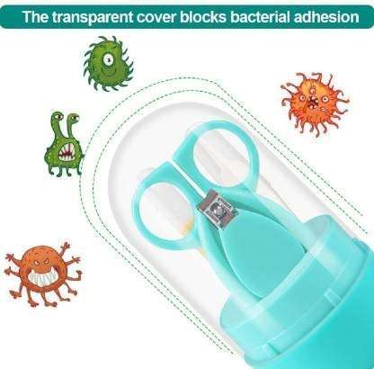 MASTELA� 4-in-1 Grooming Kit/Manicure Kit for Babies/Infants/Toddler with Scissors, Nail Clipper, Filer, Tweezer (Baby Care Kit Egg_Blue, Pack of 1) 5