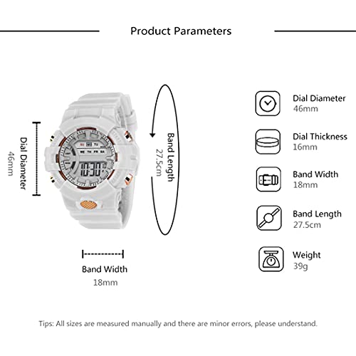 Shocknshop Rubber Digital Kid Children Multi Functional Pink Dial Watch For Girls & Boys -325Pi (White), Pink Band 5
