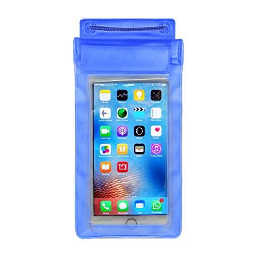 ACM Waterproof Bag Case Compatible with Intex Indie 11 Iv0318nd Mobile (Rain,Dust,Snow & Water Resistant) Blue 5