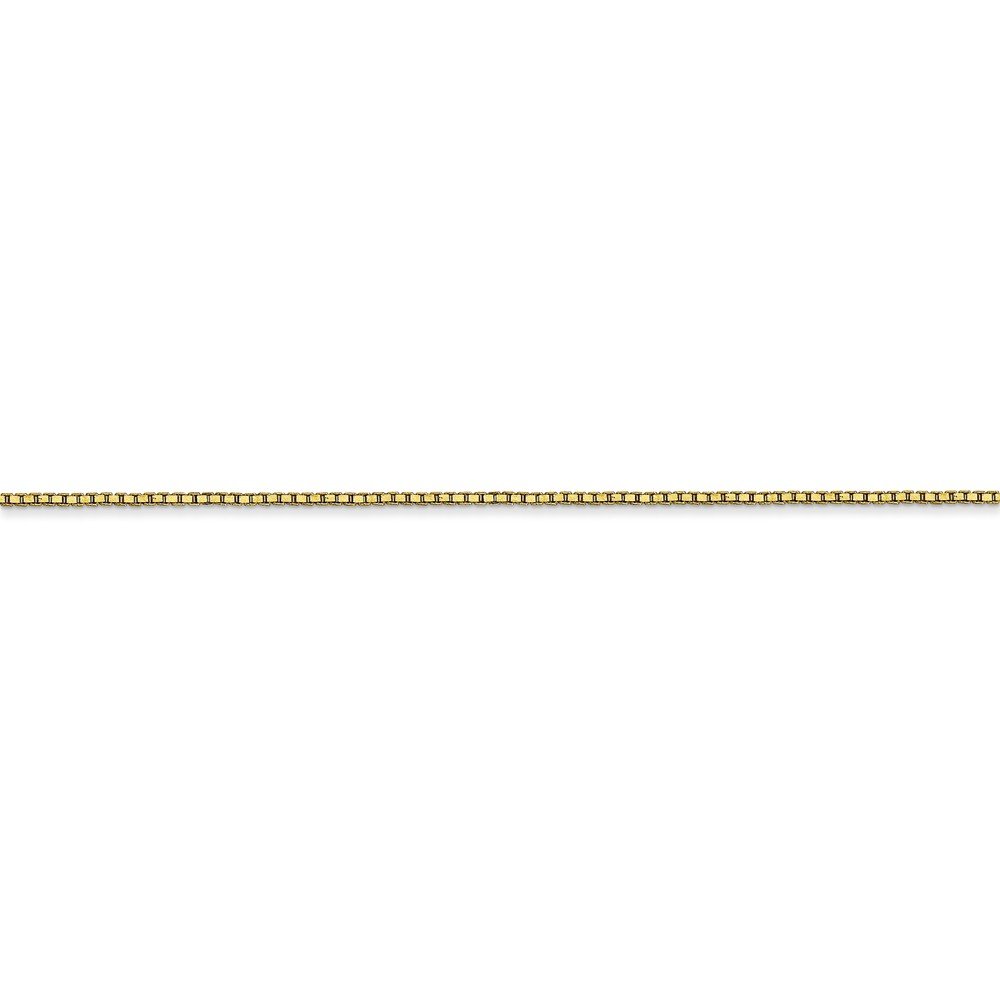 Solid 10k Yellow Gold .8 mm Box Chain Necklace 18" - with Secure Lobster Lock Clasp 4