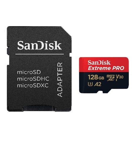 128GB Sandisk Micro SDXC Extreme Pro 4K UHS-I Card - Works with Samsung Galaxy S8, S8 Plus, S7, S7 Edge - Class 10 with Card Reader 2