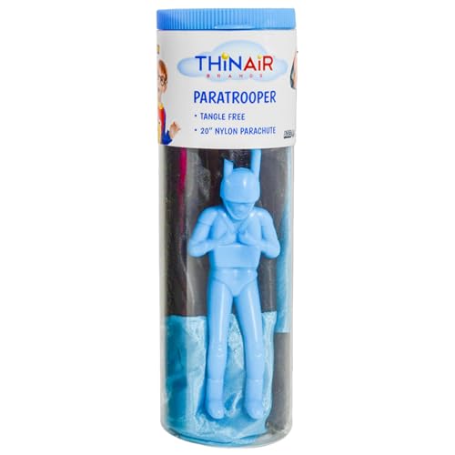 Tangle-Free Parachute with Paratrooper in Reusable Storage Tube, Multicolor (Set of 4) 6