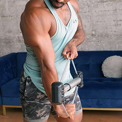 Bullworker Bow Basic 28" | Isometric Strength Training Equipment for Total Body Fitness, Portable Home Gym with Variable Resistance 3