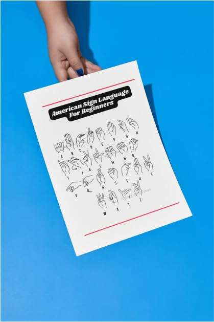 American Sign Language for Beginners Poster, Signed English Basic Guide Poster, ASL Alphabet, Pidgin Signed English (PSE), Binder Size 8.5'" x 11" Sign Language Alphabet, Signed English A Basic Guide 4