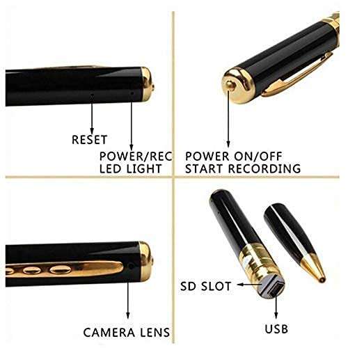 Mini Pen Camera SPY Pen Camera Spy Hidden Camera Pen Dvr Business Portable Recorder Sivler for Car,Office,Room Indoor and Outdoor, Home Security Camera -4 4