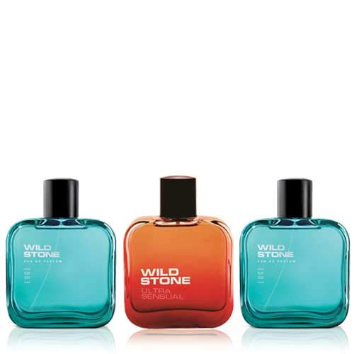 Wild Stone 2 Edge and 1 Ultra Sensual Perfume for men,100 ml each(Pack of 3) 1