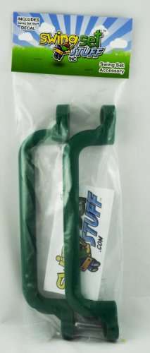 Swing Set Stuff Playground Handles with SSS Logo Sticker, Green, 13" 3
