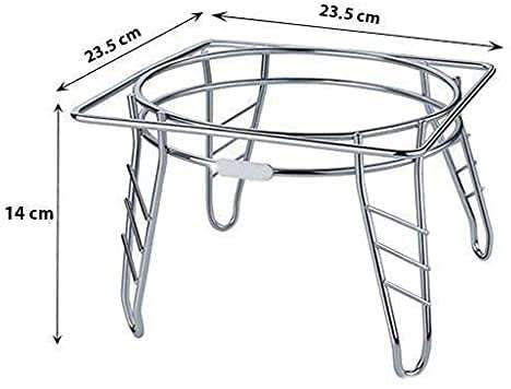 SPRADE Stainless Steel Water Pot and Matka Stand Pot Kitchen Rack Chrome Plated Plant Pot Stand for Kitchen 3