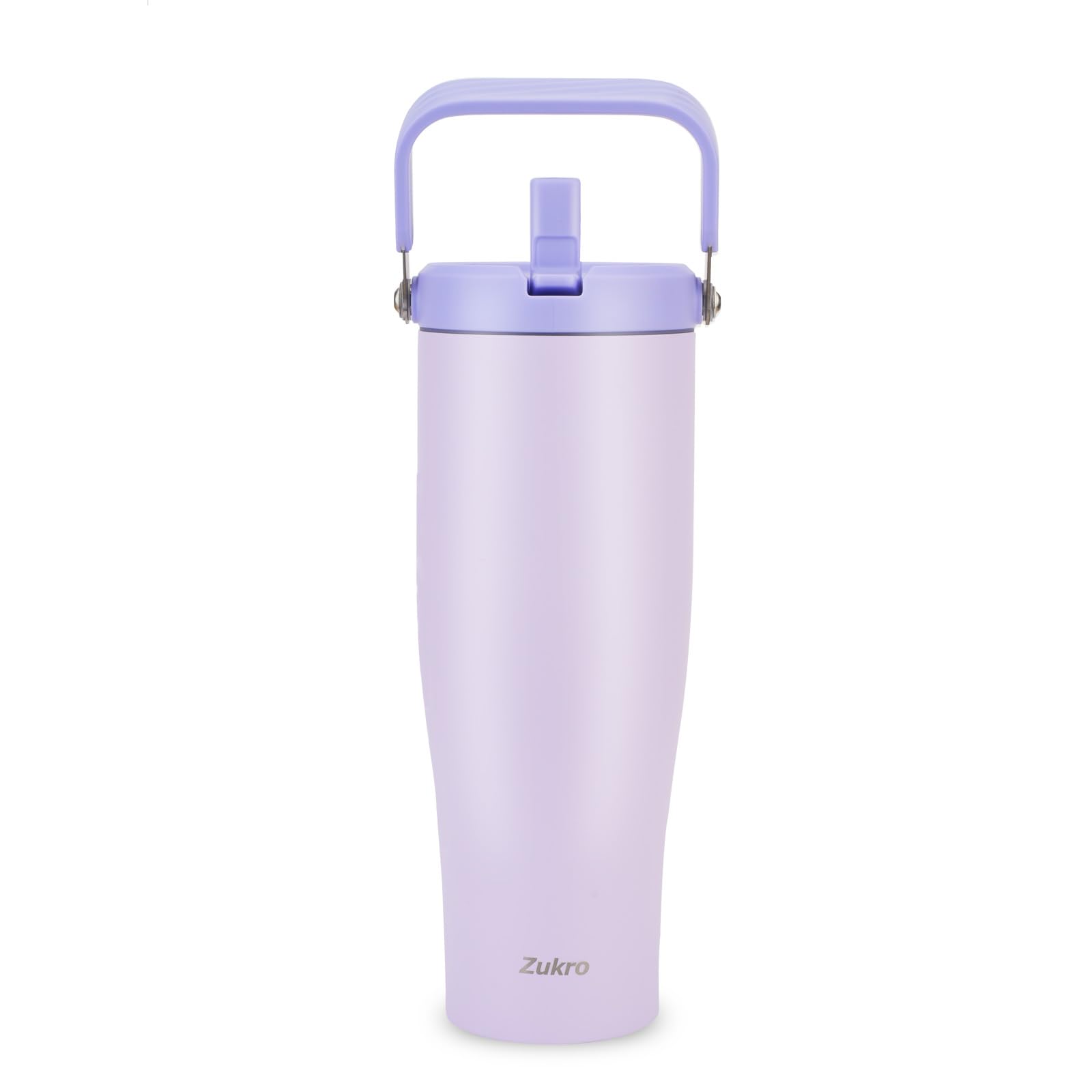 Zukro 50 OZ Tumbler With Flip Straw |Stainless Steel Water Jug With Top Handle For Gym, Outdoors, Car |Large Leak Proof Triple-wall Vacuum Insulated Water Bottle Keeps Cold 34 Hours & Easy Carry 1